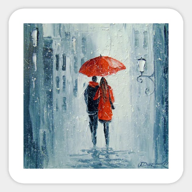 Romantic walk Sticker by OLHADARCHUKART